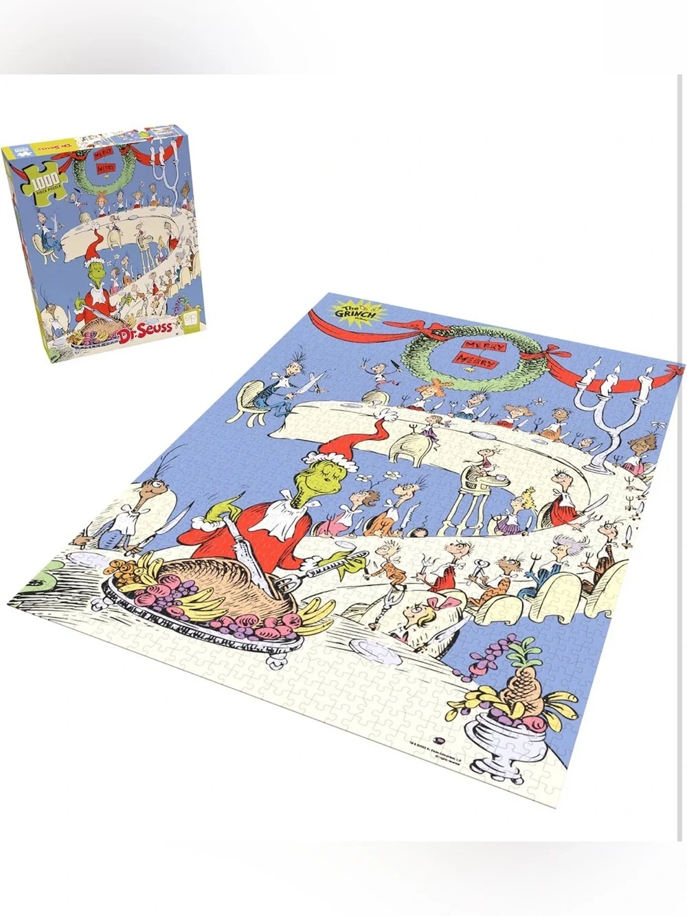 Dr. Seuss The Grinch Feast 1000 Piece Jigsaw Puzzle – Brand New in Box